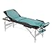 Produktbild Melko Massageliege Profi 3 Zonen aus Aluminium, klappbar und höhenverstellbar, Türkis/Schwarz - inkl. Schutzhülle