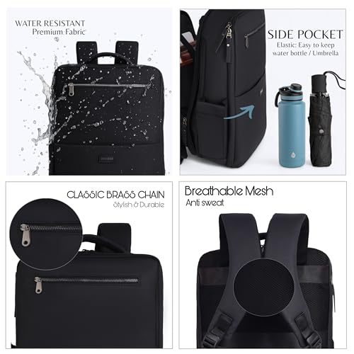 Image of B'CODE Overnighter Leather Laptop Backpack | Stylish Bucket Design with Multifunctional Pockets | Water-Resistant & Durable Travel and Office Bag for Men & Women