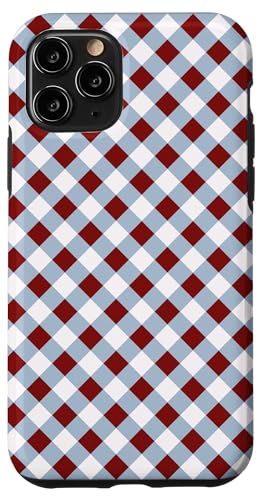 Brown and Pink Gingham Squares Classic Plaid Trendy Pattern X}zP[X iPhone 11 Pro p