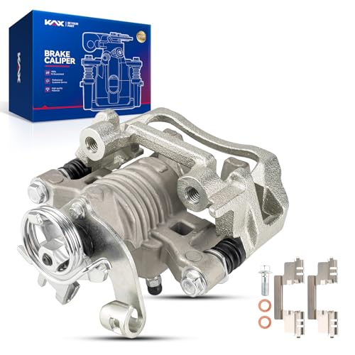 Image of KAX Disc Brake Caliper Assembly for Chevrolet Malibu 2004-2012, Pontiac G6 2005-2010, HHR 2008-2010, Saturn Aura 2007-2009, G5 2007-2009, Cobalt 2005-2008, Ion 2004-2007, Rear Right Passenger Side