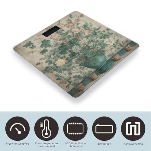 Báscula digital de baño con pantalla LED y vidrio templado miniatura 3