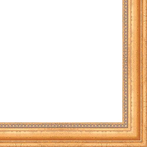 CountryArtHouse Picture Frame Moulding (Wood) 100ft bundle - Traditional Gold Finish - 1" width - 3/8" rabbet depth