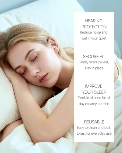 Image of Ear Plugs for Sleeping 2 Pairs, Ultra-Comfy Reusable Small Earplugs for Sleep, Travel, Focus, Side Sleepers, Snoring - 27 dB Soundproof Noise Cancelling Silicone Hearing Protection