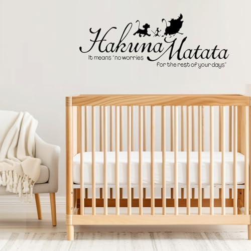 Vinilo decorativo Lion King, frase y silueta para habitación infantil miniatura 3