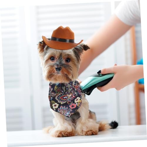Sosoport 1 Conjunto De Chapéu De Cachorro Para Animais De Estimação Bandana Chapéu De Gato Fantasias