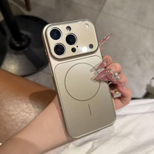 Coque premium en verre dépoli gris titane pour iPhone 14 Pro Max