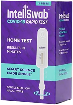 InteliSwab COVID-19 Rapid Test, 1 Pack, 2 Tests Total, Simple to Use at Home, 1 Minute Hands-On Time, FDA EUA Authorized, Designed and Developed in the U.S.A.