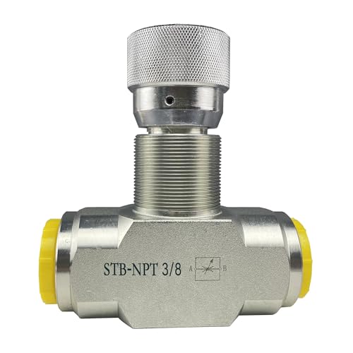 TaixinHyd Hydraulic Flow Control Needle Valve 3/8 Inch Throttle Check Valve NPT 5800PSI Two Way For Hydraulic Oil Gas