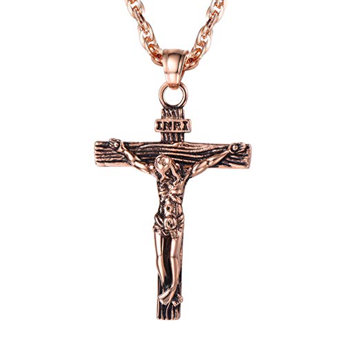 PROSTEEL Collana Pendente Crocifisso Cindolo di