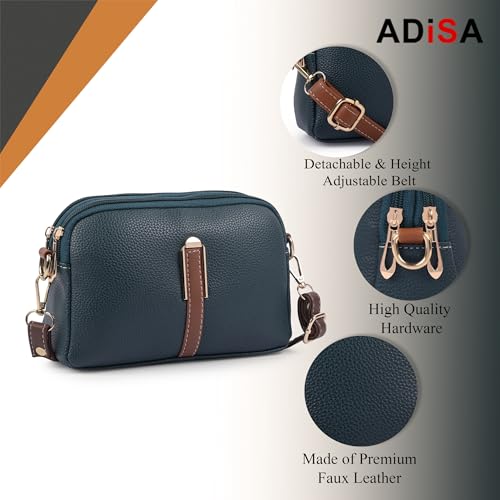 Image of ADISA Women's Girls Grains Cross Body Sling Messenger Bag (SL8141-D.GRN)