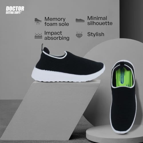 Image of DOCTOR EXTRA SOFT Lightweight Memory Foam Women's Shoes | Walking,Gym,Training,Running,Casual,Sports,Athletics| Stylish,Flexible,Comfortable| Slip-On,Loafers,Lace-Up,Sneaker for Ladies & Girls D-1004