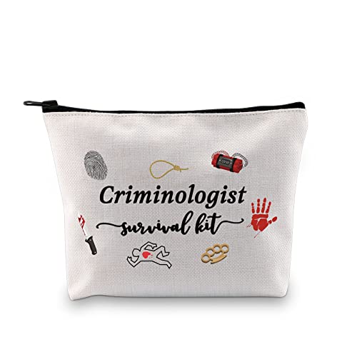 JTOUK Criminologo Scienziato Forense Regalo Scena del crimine Investigatore Regalo Criminologia Studente Regalo Criminologo Kit di sopravvivenza Borsa per il trucco, Survival Criminologist Bag Eu,
