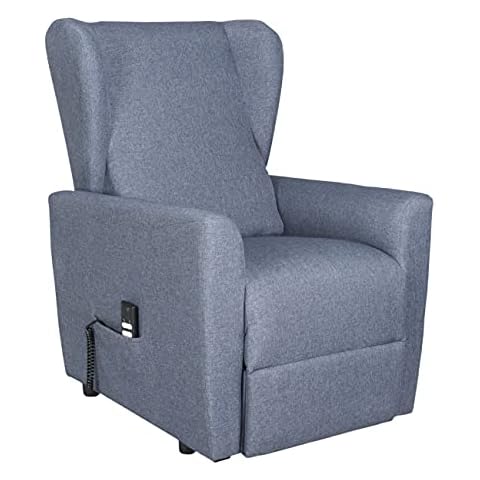 Sillón Reclinable Eléctrico con 2 Motores Independientes Lulu-2M-Blue Night TEBLU CE Médica Tela Cover
