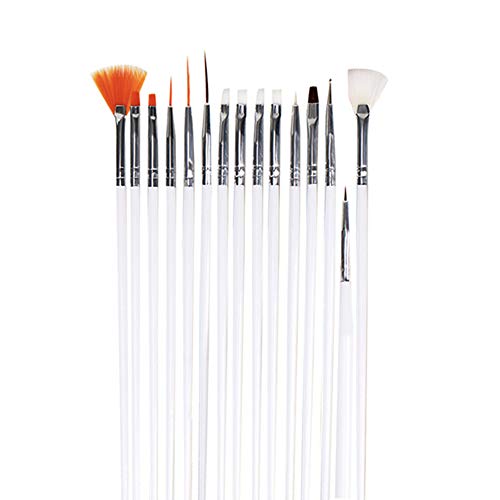 Nageldesign Zubehör, Anself 37PCS DIY Nail Art Tools mit Dotting Tools, 15 Malerei Polnisch Pinsel Set,10 Streifenband… – Bild 3