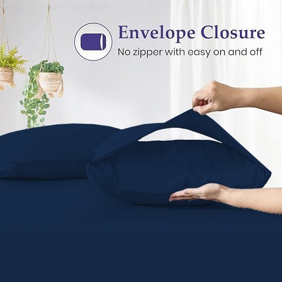 4 Piece Universal V Berth Bed Sheets Best Boat V Berth 100% Egyptian Cotton 1000 Thread Count Soft & Smooth V Berth Bedding Fits mattresses up to 6” Depth - Navy Blue Solid