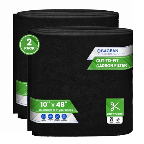 Image of Cut to Fit Activated Carbon Filter Sheet 10 inch x 48 inch - Activated Carbon Air Filter for Air Purifiers Window AC Air Vent And More - Charcoal Filters Absorb Odors & Freshens the Air (2-Pack)