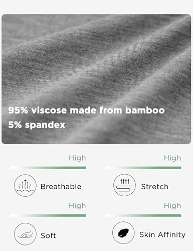 Image of GYS Women's Bamboo Viscose Pajama Shorts for Summer | Cooling & moisture wicking, for hot flashes, Lightweight, Elastic hight waist with drawstring, 2 pockets, Stretch soft