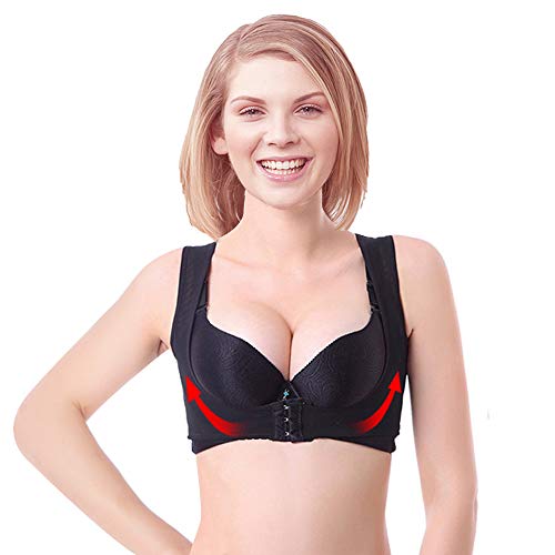 Refial Chest Brace Up for Women Chest Supports Posture Corrector Shapewear Tops Breast Support Posture Corset Bra X Strap Vest Posture Corset Bra X Strap Vest Black