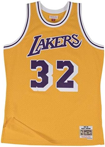 Mitchell Ness Los Angeles Lakers Jersey Nba Swingman Home Jersey Magic Johnson 32 Amazon Co Uk Clothing