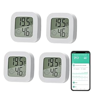 ZigBee Binnenthermometer, mini, digitale luchtvochtigheidsmeter, hygrometer, kamerthermometer, zeer nauwkeurige temperatuur, luchtvochtigheidssensor voor thuis, draagbare thermometer voor thuis, 4