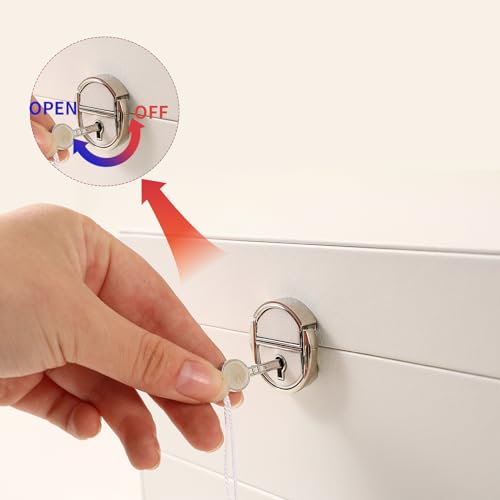 BOOVO Earring Jewelry Box For Women Girl Stud Organizer, 5 Layers Girl Jewelry Organizer Box With Lock Earring Holder Organizer Necklace Ring Jewelry Organizer Box For Girls (White, 5 layer) — view 6