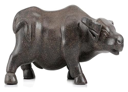 Statue de buffle en céramique violette pour décoration de table et service de thé