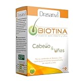 DRASANVI Biotina | Contiene Vitamina H, Hierro y Zinc | para cabello y uñas| ayuda a reforzar la función de la queratina | Vitamina esencial para Pelo Sano y Fuerte | 45 comprimidos=45dias