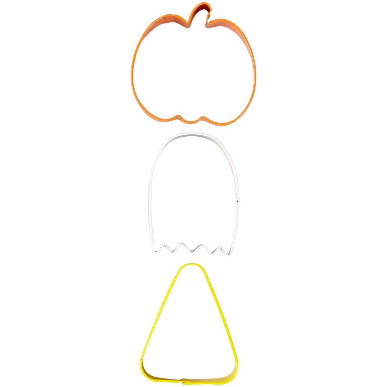 Wilton Non-Food Items Cookie Cutter 3PC ST Ghost/PMKN, Tinsteel, Orange, White,Yellow, One Size