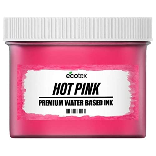 Ecotex® Screen Printing Hot Pink (Pint - 16 oz.) - Water Based Hot Pink Fabric Ink, Silk Screen Paint - Screen Print Direct®, USA Made
