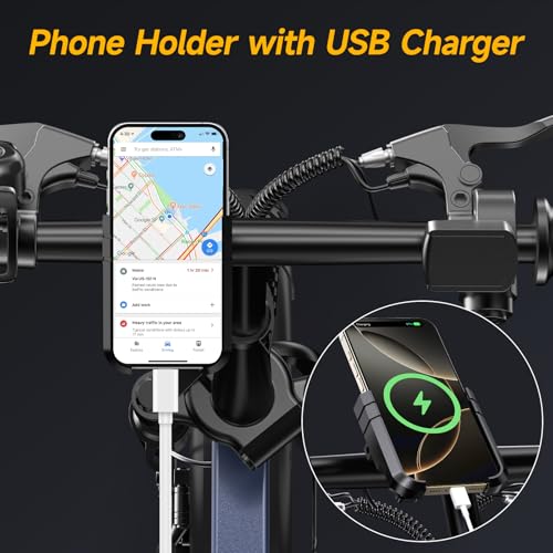 Folding Electric Bike for Adults Teens, Peak 1500W, 62 Miles