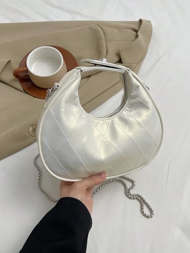 Women's Retro Crescent Bag Crossbody Bag Weave Small Handbag