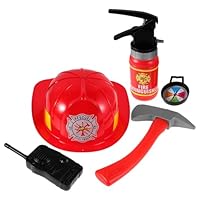 Toddmomy Firefighter Props for Boys and Girls Role Play Fireman Gear Fire Extinguisher Hat and Costumes for Pretend Fireman Games