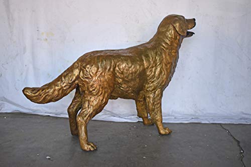 Estatua de bronce Labrador Retriever grande 56" x 13" x 36" miniatura 3