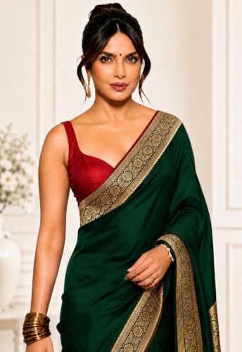 Image of Women's Glory Banarasi Satin Silk Saree for Women.