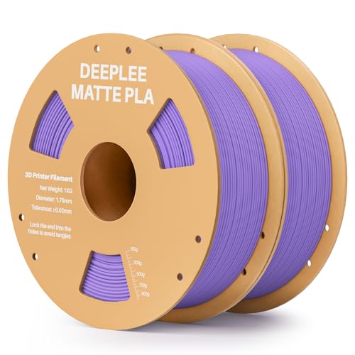Image of Matte PLA Filament 1.75mm, 3D Printer Filament Dimensional Accuracy + /- 0.02mm, No Clogging, Higher Toughness, Cardboard Spool 3D Filament, 2 Pack Lavender Purple
