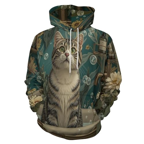 Sweat à capuche chaton mignon pour vos journées décontractées en ville