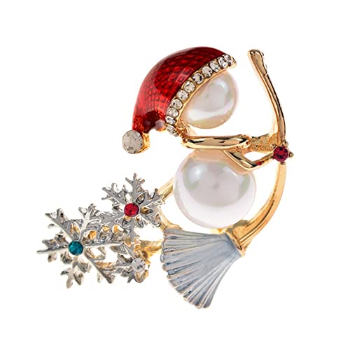 Broche en émail bonhomme de neige et perles, l'excellence du bijou de Noël