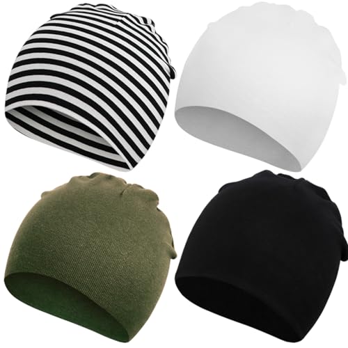 Image of AQOKKA Newborn Baby Hat Infant Beanie Caps Soft Cotton Toddler Hats Newborn Hospital Hat for Baby Boy Girl Kid 0-24 Months