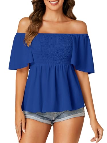 Image of LYANER Women's Square Neck Cute Peplum Top