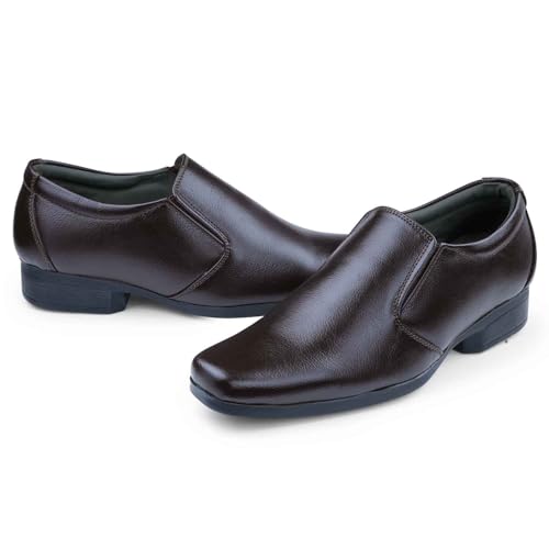 Image of DOCTOR EXTRA SOFT Men's Black Formal Shoes- Classic Office Business Dress Shoes, Slip On Style, Lightweight Cushioned Sole, Non-Slip Professional Work, Wedding,Party & Casual Footwear D-852
