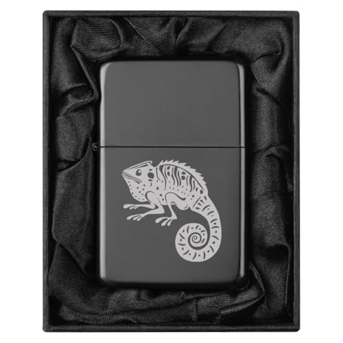 Encendedor en caja regalo negro con forro de seda