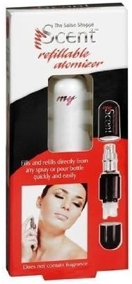 The Salon Shoppe My Scent Refillable Atomizer, Silver (Pack of 3)
