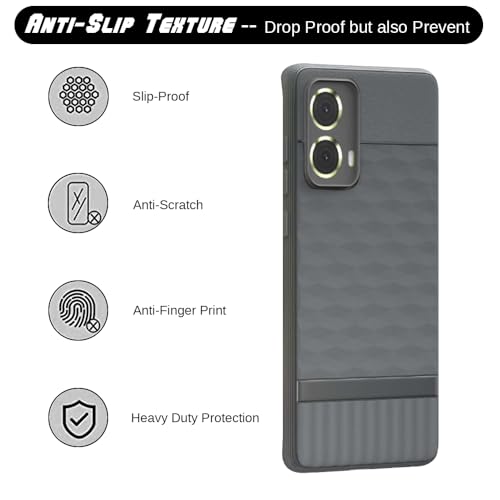 Image of Shockproof Case for Motorola Moto G85 5G | Full Camera Protection | TPU Flexible Back Cover for Motorola Moto G85 5G (Graphite Grey)