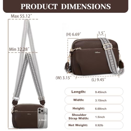 Image of Crossbody Bag for Women Vegan Leather Handbag Purse Anti Theft RFID