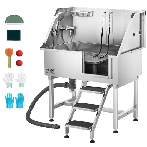 VEVOR 38 Inch Stainless Steel Dog Washing Station