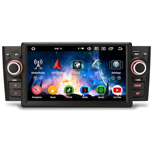 🚗【GPS Navigazione + Bluetooth 5.0】Questa autoradio android ha un modulo GPS integrato con un'antenna GPS esterna. Su questo stereo verrà installata una mappa offline gratuita. Sono supportate anche altre app di mappe/navigazione (Waze, Sygic, HereWeGo). Inoltre, con la navigazione online è possibile conoscere le condizioni del traffico in tempo reale per evitare gli ingorghi e pianificare il percorso migliore. Modulo Bluetooth 5.0 integrato, che supporta le chiamate in vivavoce, la sincronizzazione della rubrica e la riproduzione di musica durante la guida, in modo da potersi concentrare sulla strada.
