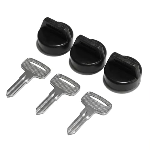 6PCS 4010321 Ignition Keys Blanks, Compatible with Ranger RZR Snowmobile Polaris Wheeler ATV Fits Key Code 22 23 27 28 Series (Sliver+Black)