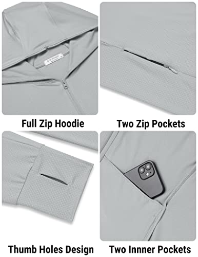Coofandy Upf 50+ Long Sleeve Jacket For Men Light Full Zip Uv Fishing Hiking Shirt With Pockets thumb #4