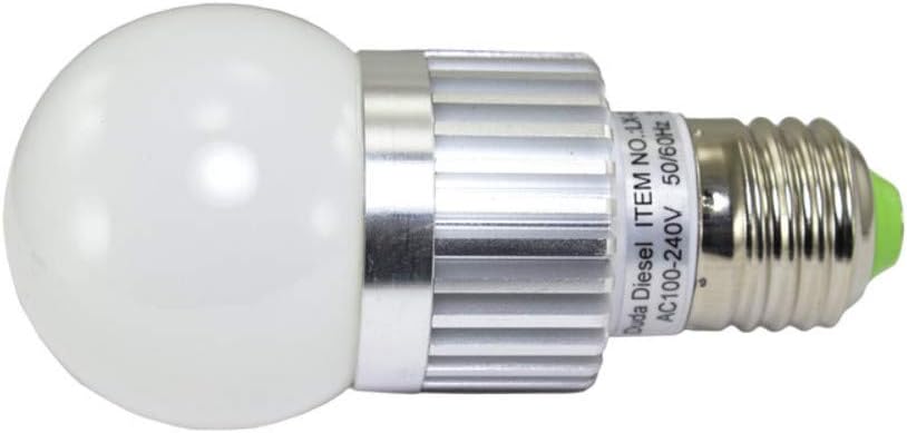 G50-2 LED Light Bulb 3 Watt 240 Lumens 160ยฐ 35w Equivalent 100-240v AC 50/60 Hz E-26 30000+ Hour Aluminum 2 Year Warranty
