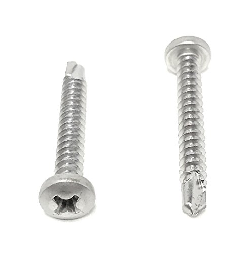 #8x1 1/4 Acero inoxidable Tornillo Autorroscante Pan Phillips miniatura 1